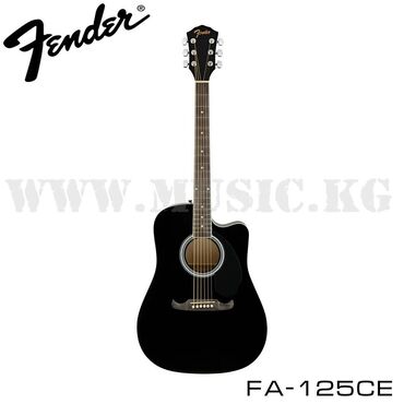 настройка гитары: Электроакустическая гитара FA-125CE Black, Fender Шестиструнная