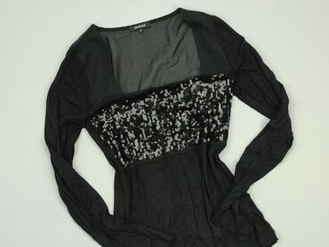 czarne bluzki z długim rękawem: Bluzka Damska, Reserved, S, stan - Bardzo dobry