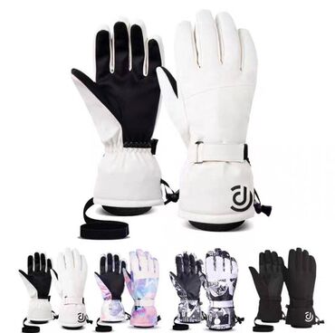 перчатки зимние: Лыжные перчатки для мужчин и женщин, зимние белые теплые велосипедные