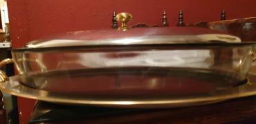 Ostalo posuđe: COIN CASA-STAKLENA CINIJA SA POKLOPCEM I POSLUZAVNIKOM-MADE IN ITALY — 3