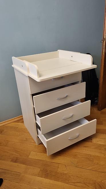 ucuz kamot: Uşaq üçün komod/alt siyirməli şkaf - Material: ağ rəngli laminat/MDF — 2
