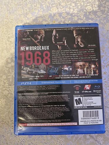 thomas: Məhsul: Mafia III – PS4 (Blu-ray disk və orijinal qutu) Təsvir: - — 1