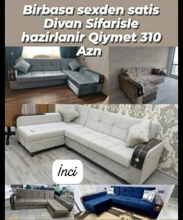 Divanlar: Künc divan, Yeni, Açılan, Bazalı, Parça, Şəhərdaxili pulsuz çatdırılma