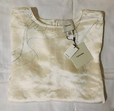 calvin: Calvin Klein qadın bluzası - Rəng: brilliant white (etiketdə — 1