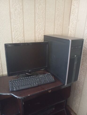 komputer monitor satilir: LG monitor, HP sistem bloku və klaviatura daxil olmaqla tam kompüter
