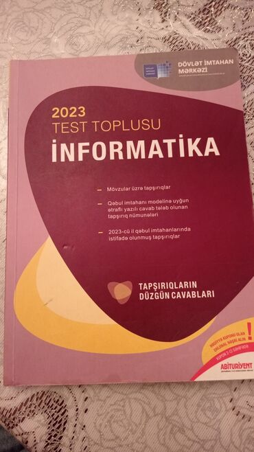 10cu sinif informatika metodik vesait: Dim informatika test toplusu 2023
Kitabın içərisi yazılmayıb