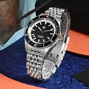 Ručni satovi: San Martin SN0115-G - 39.5mm - Crna - Seiko mehanizam Potpuno nov — 7
