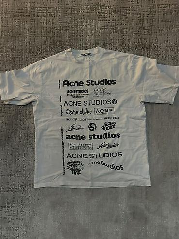 tech flice: Футболка Acne Studios - Белая базовая футболка с коротким рукавом и — 1