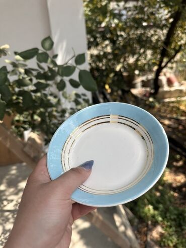 Süfrə qab-qacaqı: Boşqablar, 1 əd, rəng - Göy, Farfor
