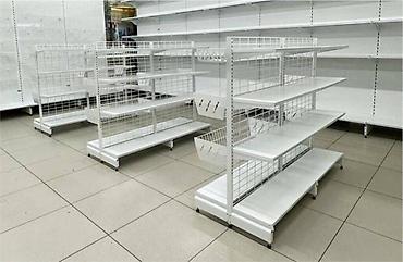 Торговый стеллаж металлическая полка для магазина, железная мебель