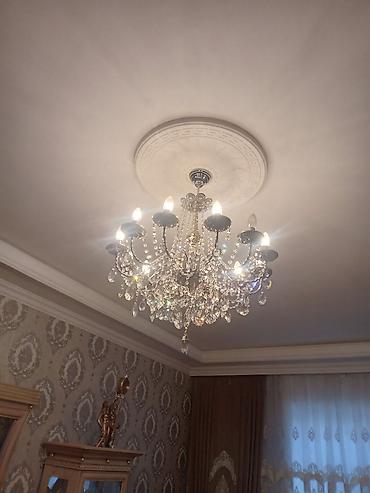 salon işığı: Çılçıraq, 10 və daha çox lampa, Xrustal — 1