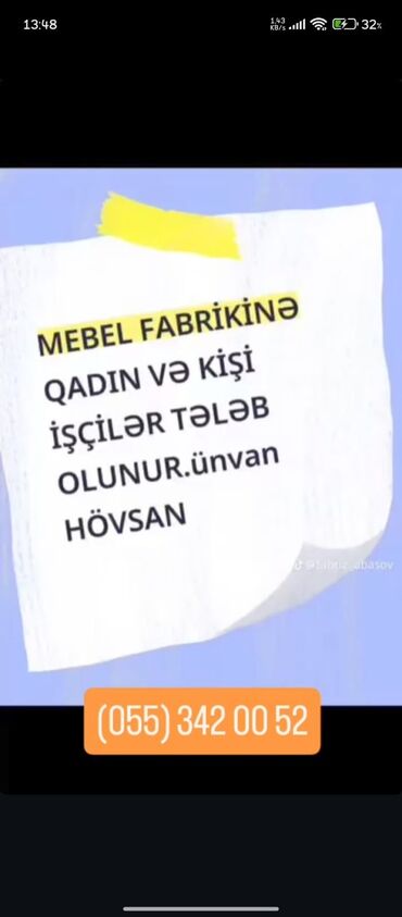 работа на дому сборка ручек: Mebel fabrikinə işçi axtarışı - Vakansiya: Qadın və kişi işçilər -