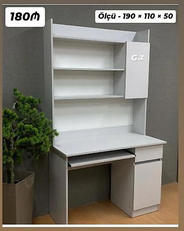 Kompyuter/iş masası – üst rəfli model Ölçü: 190 × 110 × 50 Qiymət