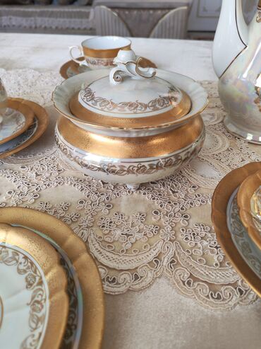 Çay dəstləri və servizlər: Çay dəsti, rəng - Qızılı, Farfor, 6 nəfərlik, Almaniya — 4