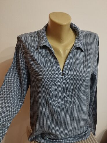 Košulje, bluze i tunike: Esprit, M (EU 38), Viskoza, Geometrijski, bоја - Svetloplava