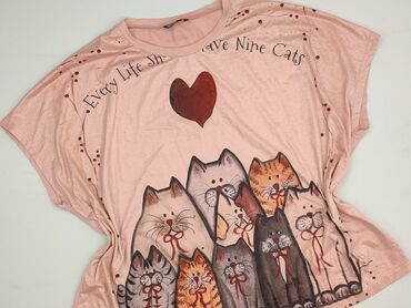 handmade t shirty: Women`s T-shirt, Shein Curve, size 4XL (EU 48)