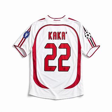 очки ии: Футбольная футболка AC Milan Kaká — выездная (белая) сезон 2006/07 — 2