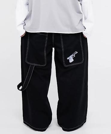 очки kappa: Nn glock baggy jeans - Цвет: чёрный, контрастная белая строчка по — 10