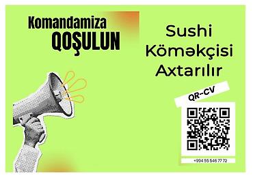 ev koməkcisi: Aşpaz tələb olunur, Suşi ustası, 18-29 yaş, 1 ildən az təcrübə — 1