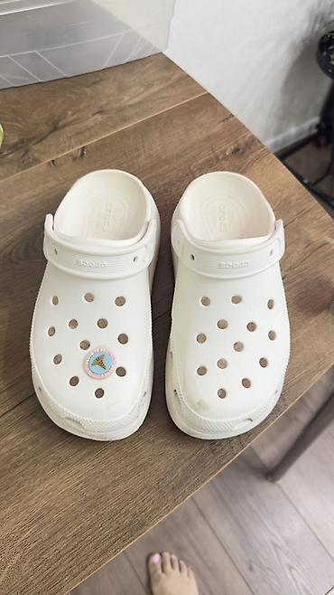 Сабо: Сабо, 38, Crocs, Б/у, цвет - Белый, Самовывоз — 2