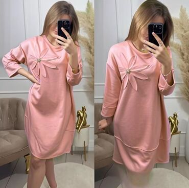 roze salonke: M (EU 38), color - Pink, Other style, Long sleeves