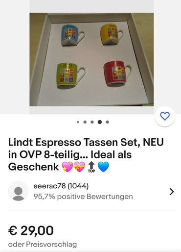 Kuhinjski setovi: Solje nove za espresso,kafu Lindt. weimar porcelan 1980+. Solje — 6