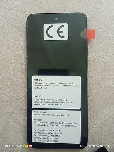 a20 ekranı: Məhsul: Redmi 13 4G 5G üçün tam ekran modulu (displey + sensor şüşə + — 1