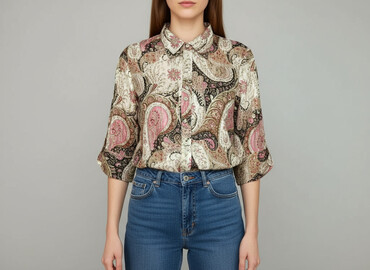bluzki eko skóra: Women`s shirt, size S