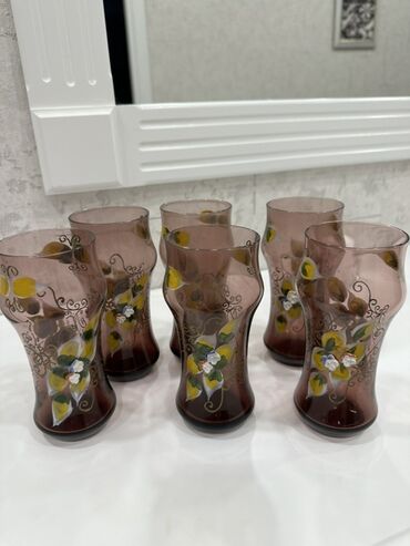 mixek gulunun adi: Стаканы, цвет - Фиолетовый, Стекло, Набор из 6 шт.