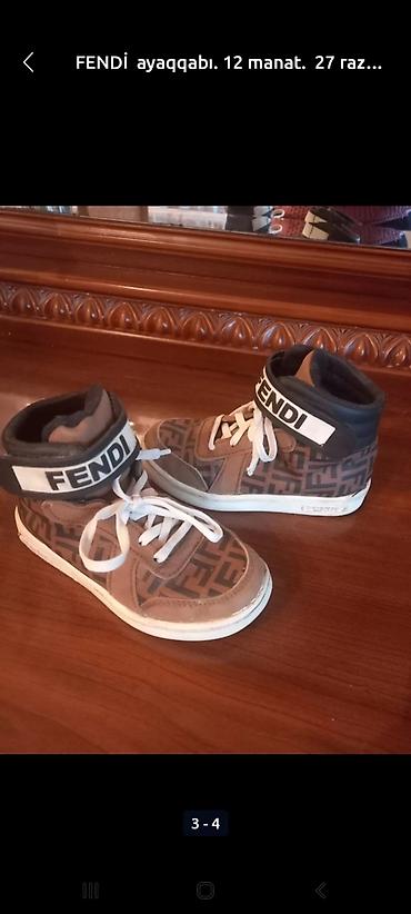 fendi cantalar: Rəng - Qəhvəyi Çəkmələr, Ölçü: 27, Uniseks — 2