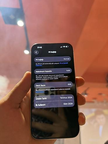 azerbaycan iphone 15 pro max fiyat: IPhone 15 Pro, 128 GB, Ağ, Barmaq izi, Face ID, Simsiz şarj — 2