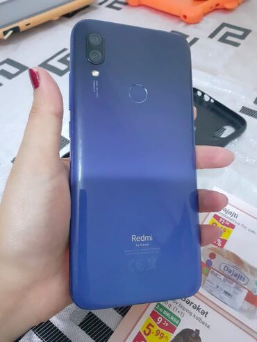 iohone 7: Xiaomi Redmi 7, 32 GB, rəng - Göy, 
 İki sim kartlı, Barmaq izi