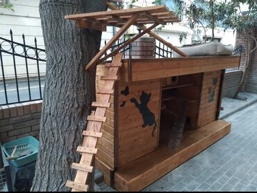 Yuvalar: Məhsul: Açıq havada istifadə üçün taxta pişik evi Təsvir: - Küçə və — 27