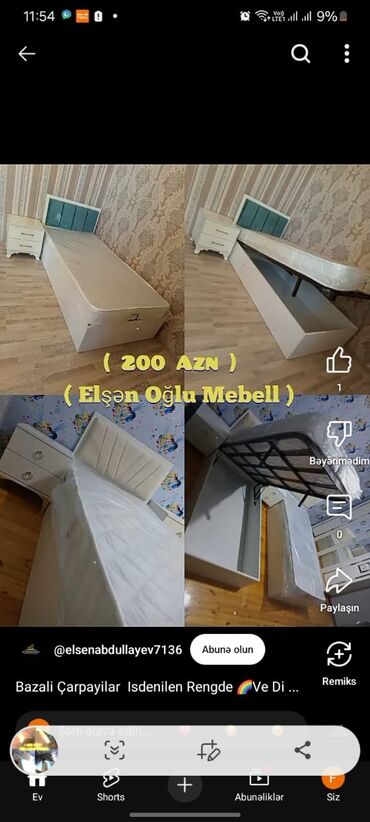 Uşaq və gənc otağı üçün dəstlər: Oğlan və qız üçün, Təknəfərlik çarpayı, Yazı masası — 11