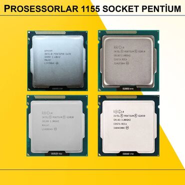 Sərt disklər (HDD): Prosessor Intel Pentium Prosessorlar “LGA 1155 İntel Pentium”, 2 nüvə, İşlənmiş