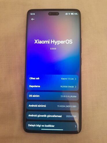 Xiaomi 13 Lite, 256 ГБ, цвет - Черный, 
 Сенсорный