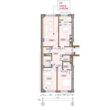 Продажа квартир: 3 комнаты, 99 м², Элитка, 14 этаж, ПСО (под самоотделку)