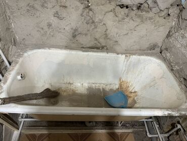 шторка для ванной: Ванна Овальная, Чугун, Б/у