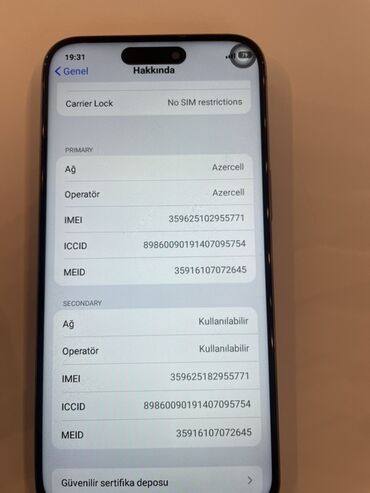dubayski iphone haqqinda melumat: IPhone 15 Pro Max, 1 TB, Gümüşü