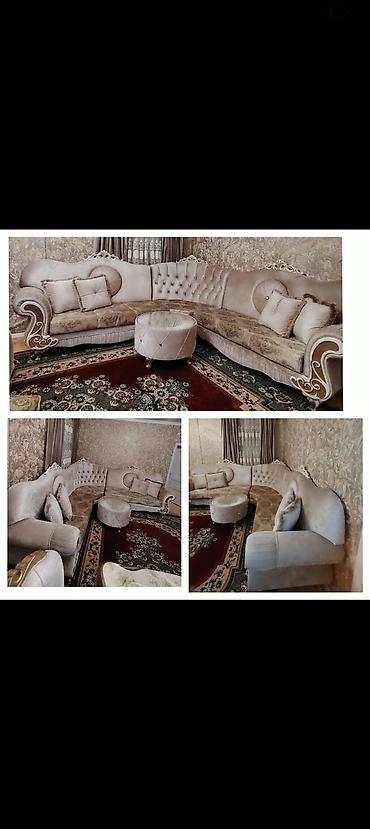 Klassik üslubda dəst mebellər 1) Qonaq otağı üçün künc divan dəsti -