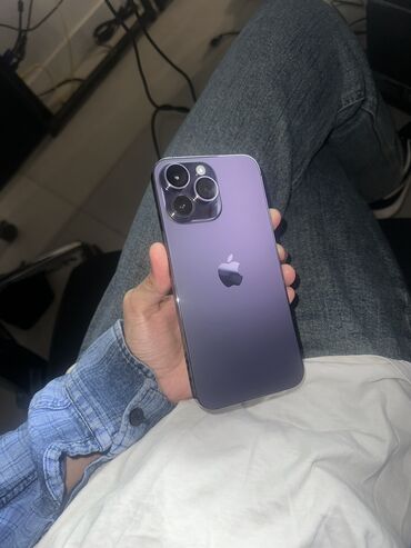14 про мах айфон: IPhone 14 Pro Max, Колдонулган, 512 ГБ, Deep Purple, Заряддоочу түзүлүш, Кабель, Куту, 85 %