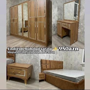 Yataq otağı dəsti – komplekt Tərkibi: - 4 qapılı geniş şkaf (ortada