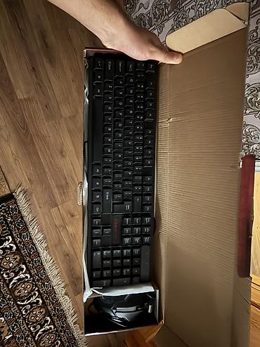 klavyatura komputer: GameSaves KR-6300TZ klaviatura + siçan dəsti - Oyun üslublu tam — 3