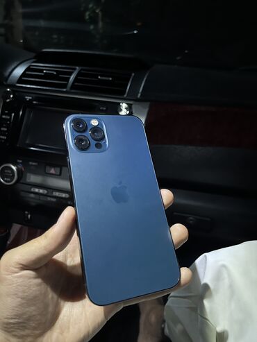 s 22 телефон: IPhone 12 Pro, Б/у, 128 ГБ, Sierra Blue, Чехол, 75 %