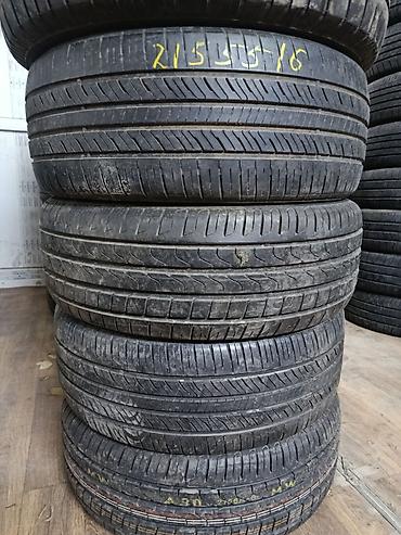 Транспорт: Шины 215 / 55 / R 16, Лето, Б/у, Комплект, Легковые, Япония — 1