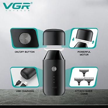 tostur: Mini Trimmer VGR 932 - 6000 RPM / 600mAh / 120 Dəqiqə / Cord/Cordles — 7