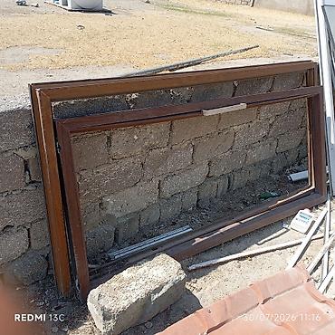 pencere kilidi: Taxta naxışlı PVC pəncərə çərçivələri və şüşə paketlər - Material — 3