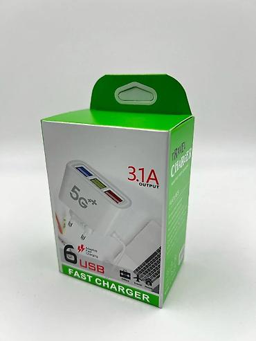 telf: Adapter 6 USB-li Adapter 6 USB-li yüksək sürətli şarj və — 1