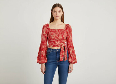 shein sukienki czerwone: Shein, Women's blouse, size S