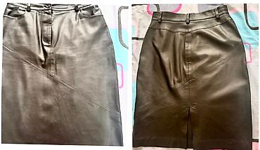 Юбки: Стильная мягкая кожаная юбка чёрного цвета – это шикарный элемент для — 5